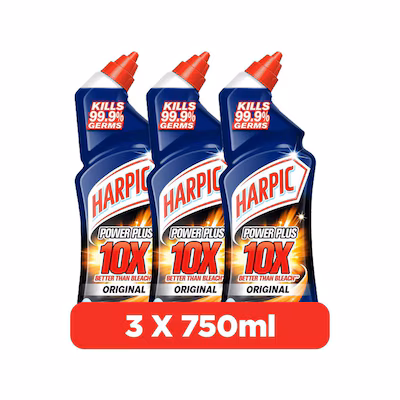 Harpic Original Toilet Cleaner Power Plus, 750ml Pack of 3