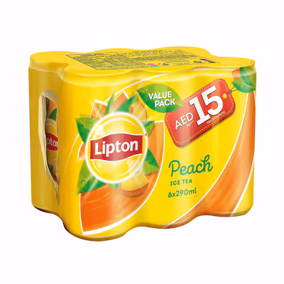 Lipton Peach Ice Tea, 290ml, Pack of 6